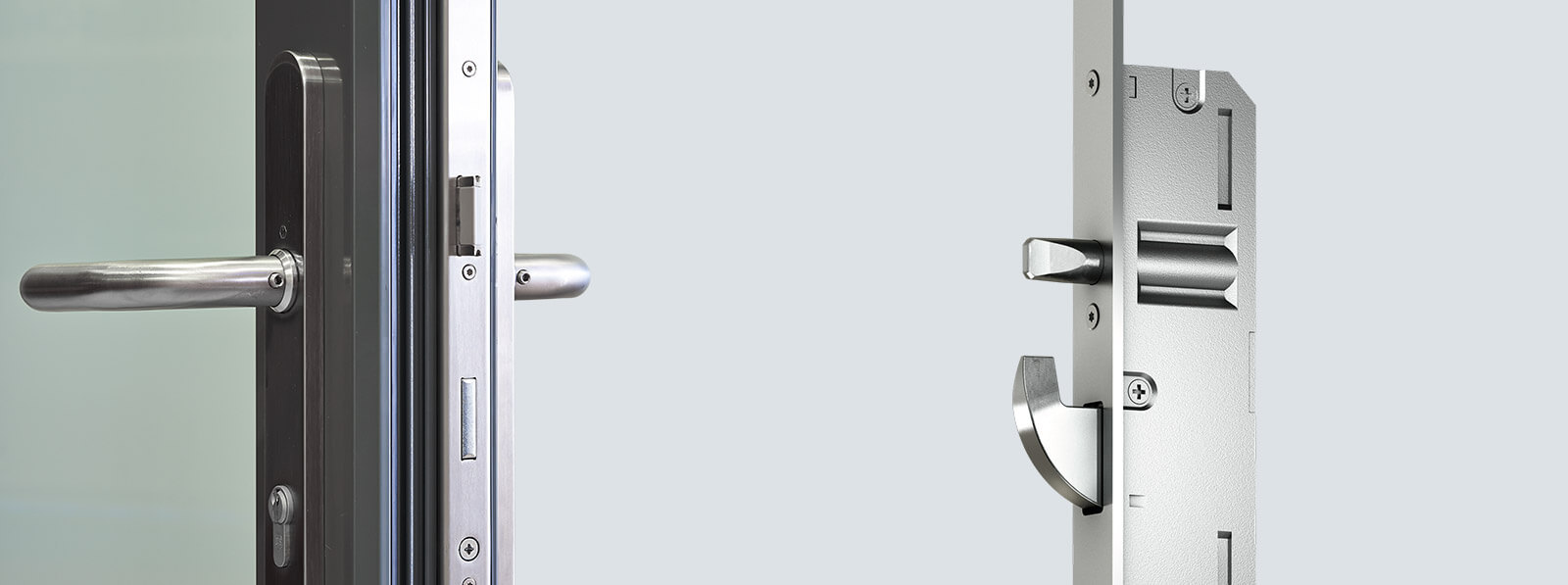 Manilla de puerta de paso cuadrada delgada sin bloqueo [para puertas de  pasillo o armario] reversible para puertas de lado derecho e izquierdo